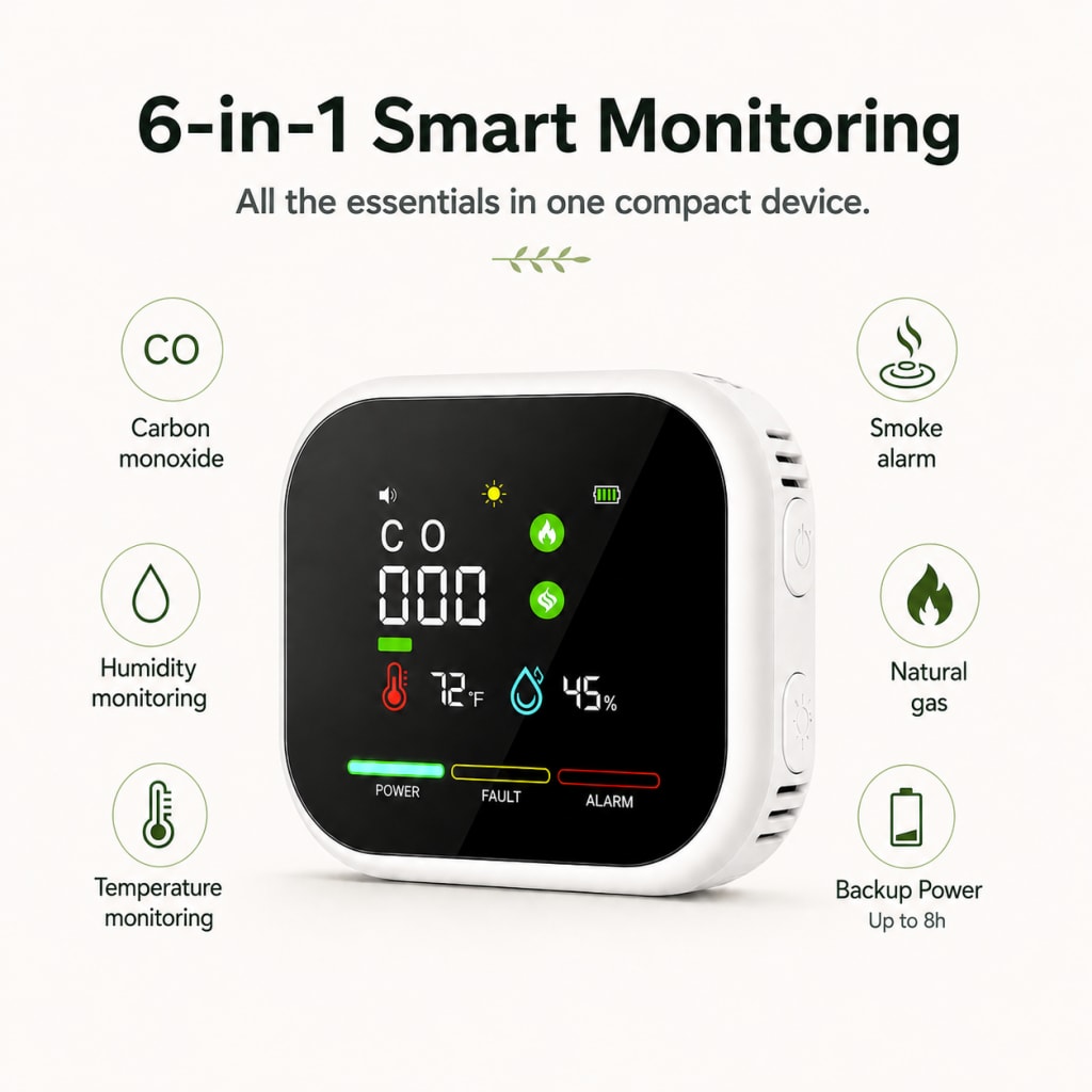 Grevora™ 6-in-1 Smart Home Guardian